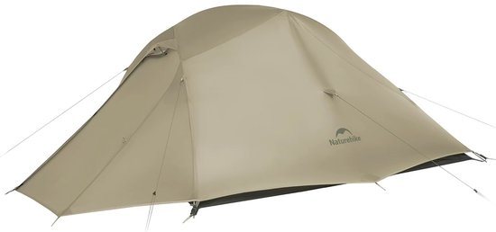 Naturehike Cloud Up 3 PRO – 3 persoons lichtgewicht tent – Waterdichte kampeertent – 20D 3000MM – Inclusief grondzeil – Outdoor trekking koepeltent – Maanzand