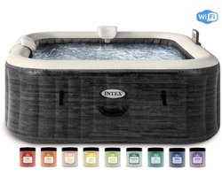 Intex PureSpa Greystone Deluxe - 6 persoons bubbelbad met WiFi en zoutwatersysteem