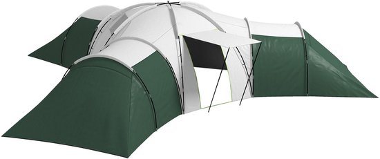Outsunny-Campingzelt-Polyester, Stahl-615L x 615B x 225H cm-Grün