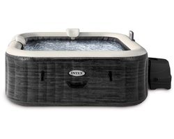 Intex PureSpa Jet & Bubble Deluxe Greystone opblaasbare spa - 6 personen - 170 bubbeljets voor een ultieme ontspanningsmassage - Bedien de spa via handige WiFi-app, altijd en overal - Ruimte voor zes personen: ideaal voor gezinnen of feestjes