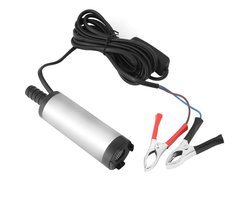 RVS waterpomp, 12V 3.8cm 8500r/m elektrische dieselbrandstofpomp Dompelpomp voor kerosine tanken Bilge afvoer en zwembad afvoer