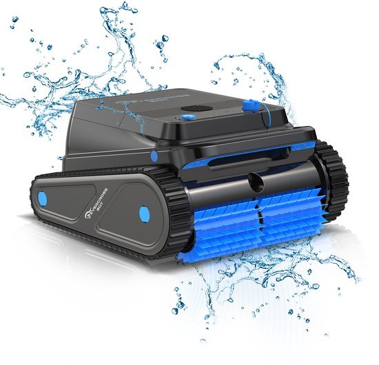 EVERCROSS BOT U8 Zwembadrobot Draadloos-Vier Reinigingsmodi-120 Minuten Vloerreiniging-Schoon Gebied tot 200m²-110W Aandrijfmotor-Intelligente Navigatie-Zelfparkeertechnologie-180μm & 6L Filter