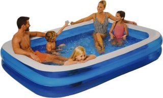 Evora Opblaasbaar Zwembad Familiezwembad XL - 262 x 175 x 51 cm