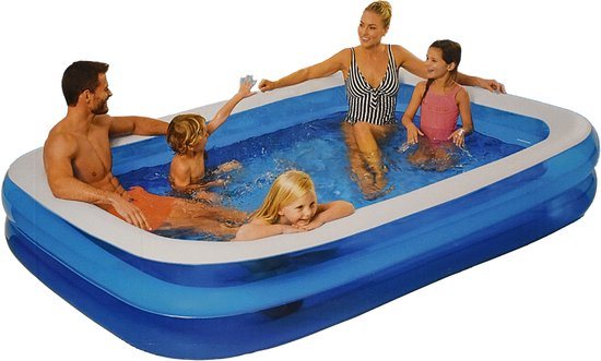 Evora Opblaasbaar Zwembad Familiezwembad XL - 262 x 175 x 51 cm