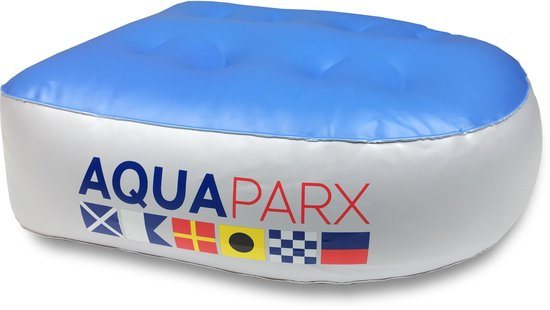 Opblaasbare Spa Booster Seat / Zitverhoger Spa Of Jaccuzzi - Aquaparx - 42x36x14 cm - Blauw/Grijs