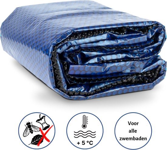 WAYS D'luxe - Solarzeil voor zwembad - Zwembad Afdekzeil - ø183 cm - Zwart/Blauw - Rond - 200 micron - Multifunctioneel zeil - Voor Alle zwembaden