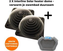 2x Interline Solar heater bol 5L - Pool Heater - Zwembadverwarming - Solarbol - Solar Zwembad Verwarming - Zwembad Verwarmen - Solar Verwaming Zwembad - 2 stuks - Inclusief gratis voetvormig voetenbad