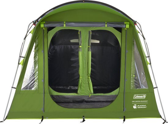 Coleman Oak Canyon 4 Blackout tunneltent – 4 persoons familietent – verduisterende tent – groen