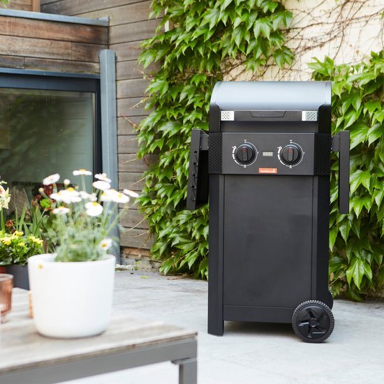 Barbecook E-Luca elektrische barbecue met inklapbare zijtafels zwart 121.4x60.3x112.3cm