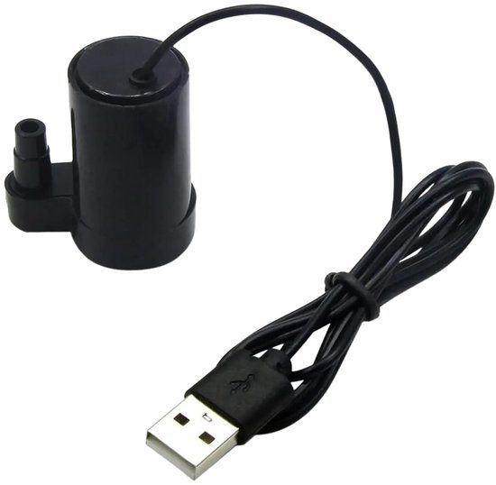 Mini Waterpomp Voor Aquariums - USB - 3-5V DC - Brushless - Zwart