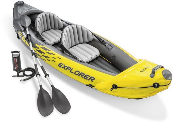 Intex Explorer K2 Kayak Set - 312 x 91 x 51 cm - Inclusief peddels en pomp