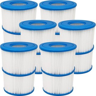 12x Jacuzzifilter S1 - Bubbelbad Filtercartridge - Voordeelset All Smiles Vervangingsfilter - Geschikt voor Intex Pure Spa 2014 tot 2026 model