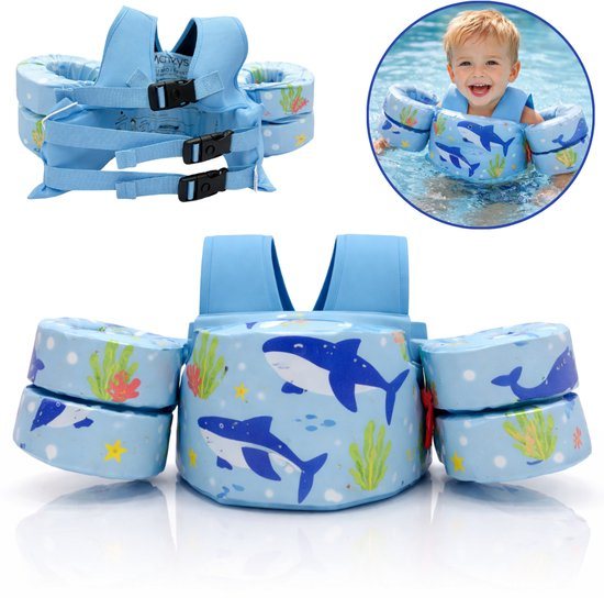 Montzys® Puddle Jumper Blauw - Zwembandjes & Zwemvest - Reddingvest Kind - Drijfvest & Zwemvleugels - Swimtrainer & Zwemgordel - Kinderen van 2 tot 6 jaar