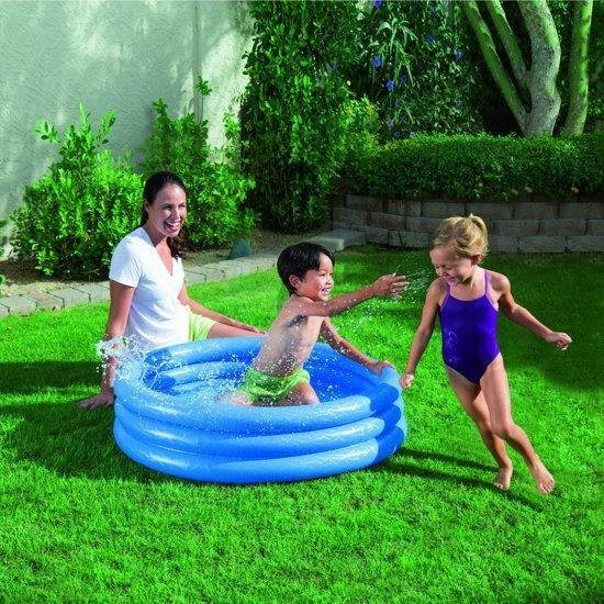 Opblaasbaar Zwembad - Kinderzwembad - Kinderbad - Bad - Zwembadje - 3 Rings - Blauw - 122 x 25