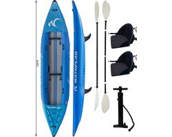 Watrflag dropstitch Kayak 420 SET - opblaasbaar - tandem - 2 persoons - PVC