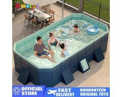 Groot Opvouwbaar Familiezwembad 3M - Stevig Frame Zwembad voor Buiten, Slijtvast en Ruimtebesparend - Ideaal voor Tuin, Kinderen & Zomerfeestjes