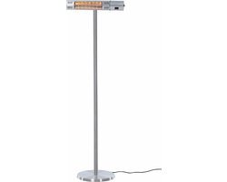 Sunred - Ultra lijn - Zilver - Staand model - Terrasverwarmer – Halogeen rosé goud technologie - 2000W - Afstand bestuurbaar - Elektrische heater