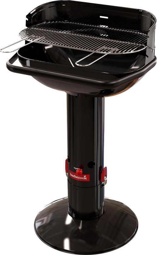 Barbecook Loewy 55 - Houtskool BBQ barbecue - Grilloppervlak 55x33cm - Incl. Windscherm, BBQ rooster en asopvangpot - Zwart