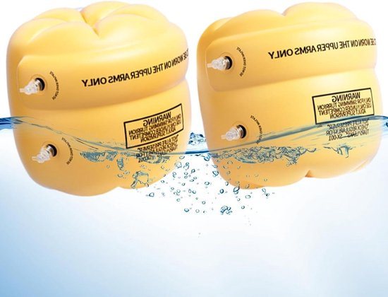 Arm Drijvers Kinderen - Zwembandjes Opblaasbaar - Veilig Leren Zwemmen - Opbouw Watervertrouwen - 1 Paar - Geel