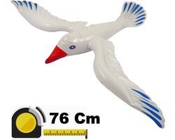 Henbrandt - Opblaasbare Zeemeeuw - 76 Cm - Feestdecoratie voor feestjes, strandfeest en events - Opblaasdier Meeuw - Opblaasfiguur Vogel