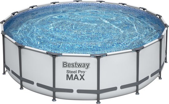 Bestway - Steel Pro MAX - Opzetzwembad inclusief filterpomp en accessoires - 488x122 cm - Rond