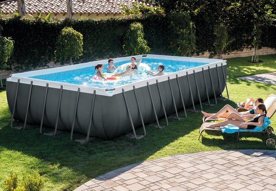 Intex zwembad rechthoekig Ultra XTR Frame 732x366x132 cm met zandfilter en accessoires 26364GN
