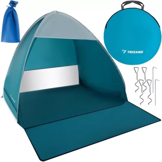 Trizand Pop-Up Strandtent 200x150x110 cm - Ruim, Lichtgewicht en Beschermend