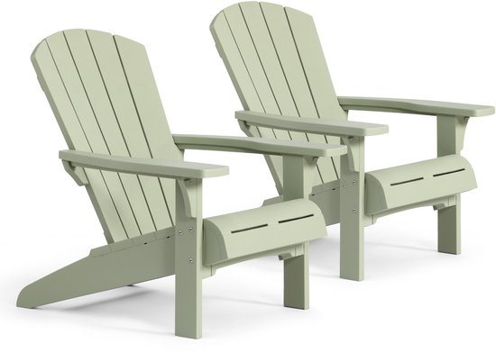 Keter Troy Adirondack Tuinstoel - 2 stuks - 81x93x96,5cm - Groen
