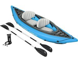 Bestway - Opblaasbare Kayak - Hydro-Force Cove Champion X2 - 2 Persoons - Inclusief Peddels, Stoelen, Handpomp en Vinnen