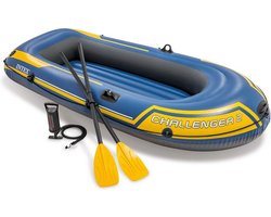 Intex Challenger 2 Opblaasboot - 2-Persoons - Blauw/Geel