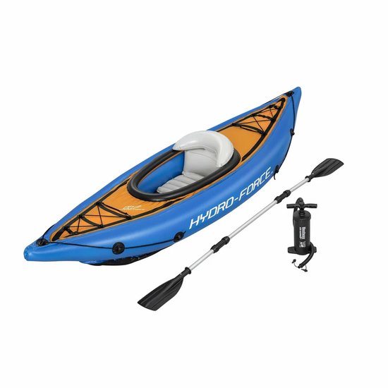 Bestway - Kajak - Opblaasbare Kajak - Kano - Opblaasbare Kano - Hydro Force Kajak - Kayak - Boot - Roeiboot - Opblaasbare Kayak - Complete Set - inclusief Peddel en Pomp - 275x81 cm - Belastbaar tot 100 kg - met verstelbare Opblaasbare Stoel