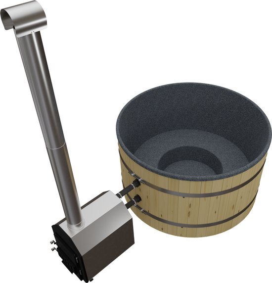 Houtgestookte Hottub - WINTERDEAL – Compleet Geleverd Incl. Kunststof Deksel En Trap
