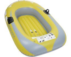 Opblaasboot klein - 1 persoon - PVC opblaasbare kajak/kano - geel