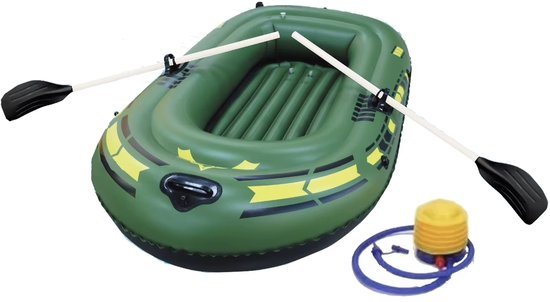 Opblaasboot met pedals- Visboot- Tweepersoons- Maat 180x90x30