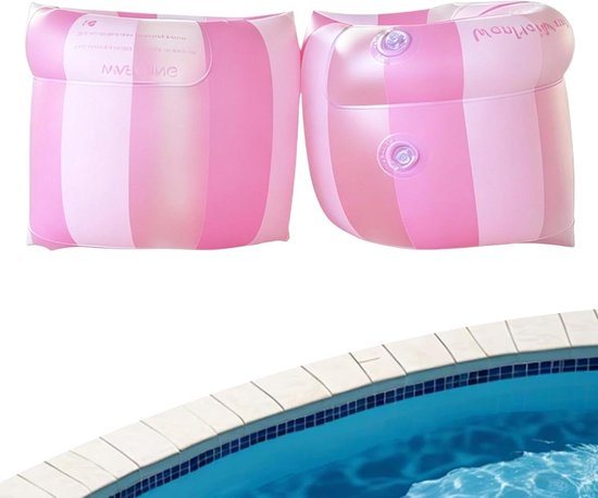 Zwembad Arm Drijvers - Zwembanden - Leren Zwemmen - Wrijvingsvrij Materiaal - 20x18 cm - Roze