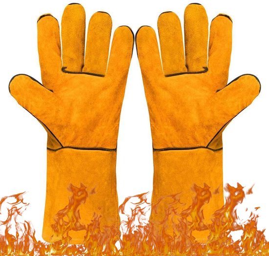 Dailygoods- Ovenhandschoenen Hittebestendig - Grillhandschoenen - Antislip Siliconen - 33 cm Lang - Barbecue-accessoires - PU Bovenmateriaal