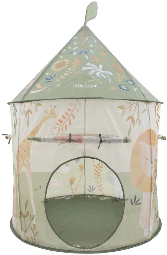 Little Dutch Safari Friends Speeltent Met Kruiptunnel - Groen