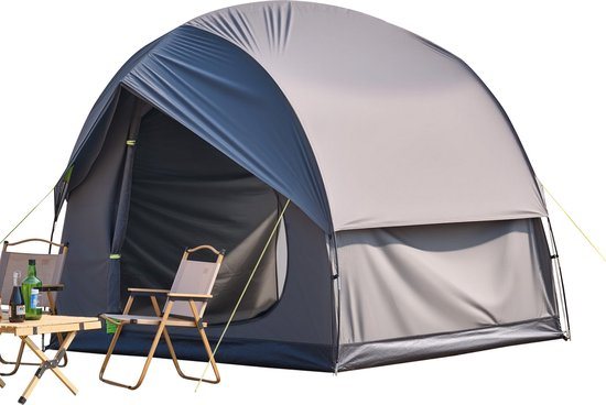 SUV Achterklep Tent, 240 x 240 x 215 cm, 210T Oxford Stof, Waterdicht en Muggenbestendig, Verbeterde Steunstokken, Ruim Interieur voor 5-8 Personen