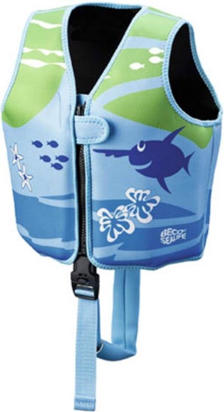 BECO-SEALIFE® - Zwemvest/Drijfvest kind - Blauw/Groen - S: 15-18 kg