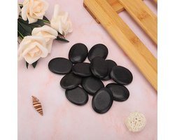 Hot Stones Massage Set 12 Stks - SPA Energie Massage Basalt Steen - Natuurlijke Basalt Stenen voor Spa - Voetmassage Gezondheidszorg Tool .