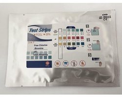 CVD® High Quality Teststrips zwembad 3 in 1 verpakt in een zak - PH en Chloor - 3 in 1 Zwembad / Jacuzzi Test strips - 50 STUKS 3-in-1 -- Zwemwater kwaliteit -- Zwembadonderhoud -- PH Strips Test: 1. Vrije Chloor 2. PH waarde 3. Alkaliteit