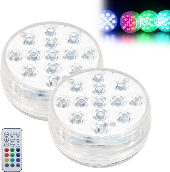 Zwembad lamp voor zwembadverlichting - 7CM zwembadverlichting - Superheldere onderwater LED-verlichting - Zwembadaccessoires - LED-verlichting - Waterdicht en kleurveranderend - Onderwater en bovenwaterverlichting - Wit