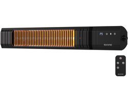 Auronic Terrasverwarmer - Infrarood Verwarming - Touch Display - 10m2 - Elektrische Heater - 2000W - Afstandsbediening - 9 Standen - Zwart