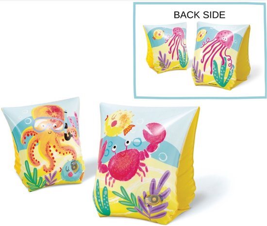 Zwembandjes - INTEX - INTEX Deluxe - ZEEDIEREN - Leeftijd 3-6 Jaar - Gewicht 19-30 kg - Met 2 LuchtKamers - Afmeting 23x15 cm - Zwemband Voor Kinderen - Arm Bands - Zwemvleugels - Zwembad - Veilig Zwemmen - Opblaasbare Bandjes - Zwemveiligheid