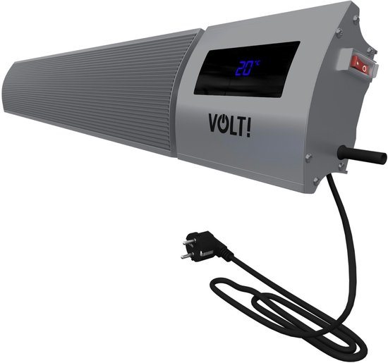VOLT I-Red Terrasverwarmer - 2400W - Infrarood Heater - Terrasheater - Wifi - Ecostand - IP44 - 156CM - Grijs