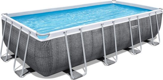 Bestway Power Steel - zwembad - rechthoek - 488 x 244 x 122 cm - rotan