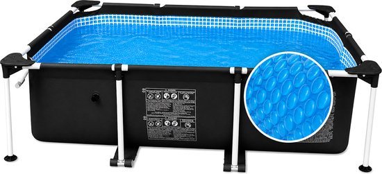 Hoppa! Solarzeil - Zwembadafdekking - Zwembadcover - Zwembadisolatie - Zwembad zeil | Blauw | 220 x 150 cm