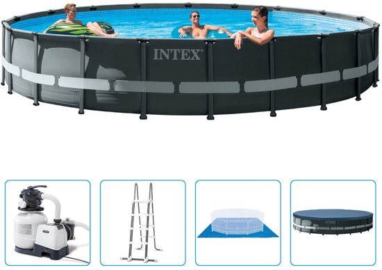 Intex - Ultra XTR Frame - Opzetzwembad - Ø 610 x 122 cm - Inclusief Zandfilterpomp & Accessoires