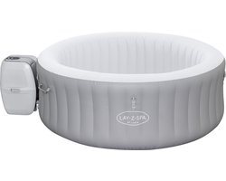 Bestway Lay-Z-spa St. Lucia Jacuzzi Opblaasbaar - Bubbelbad voor 3 personen - Incl Pomp en Afdekzeil -  Ø170x66cm - Grijs