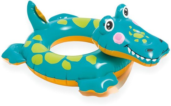 Intex Crocodile - Zwemring Kind - Opblaaskrokodil - Waterpret Voor Kinderen - Opblaas Krokodil - Waterpret - Opblaasdieren - Opblaasbare Krokodil